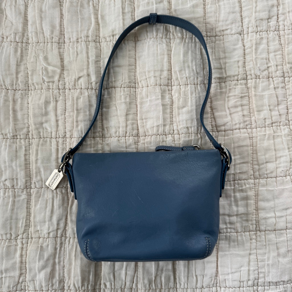 Coach Soho Mini Pochette Style – Blue Leather